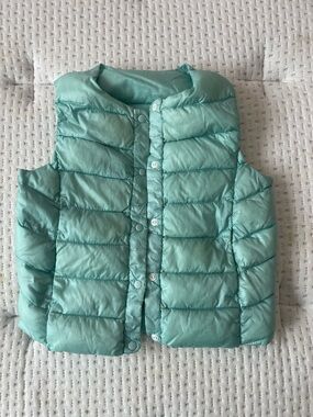 Light Teal Quilted Puffer Vest